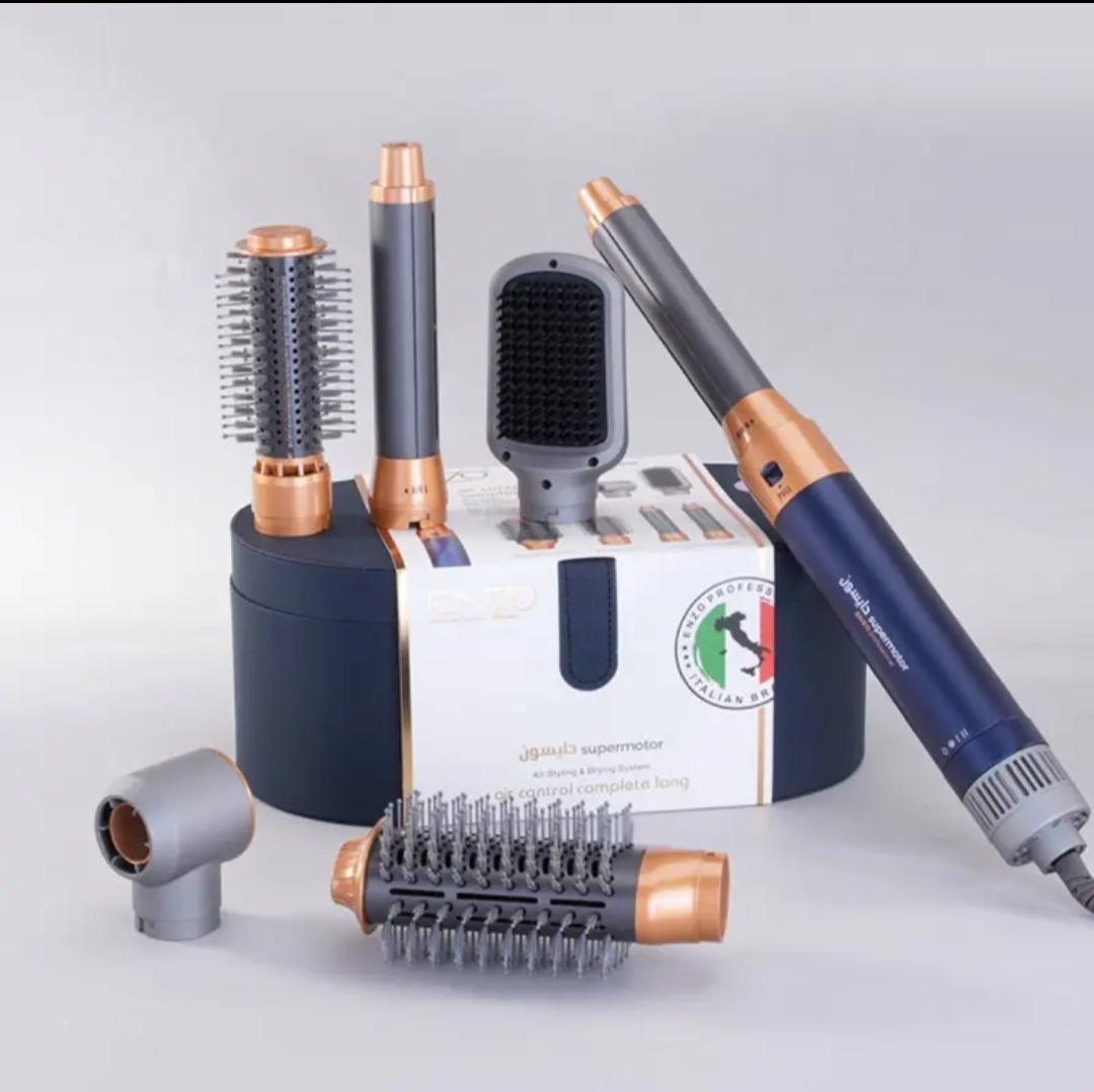 سشوار برس‌ دار انزو پروفشنال EN-4133 | حالت‌دهنده مو چندکاره Enzo Professional